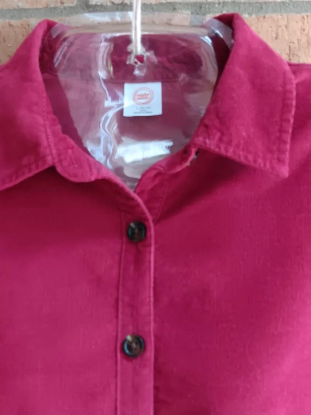 Wonder Nation Girls Corduroy Dress Button Front Long Sleeves Berry Size L Plus